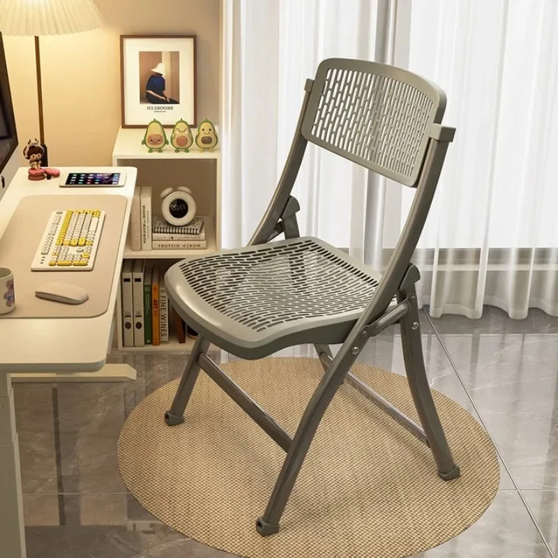 Folding Chair University Dormitory Computer Chair Backrest Plastic Stool Training Chair Conference Office Chair Dining Chair