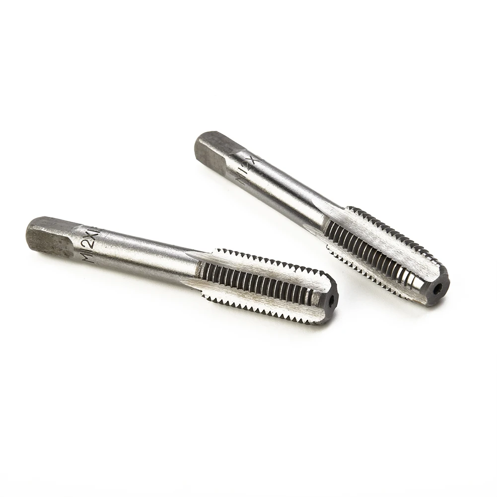 1Pair Right Hand Thread Tap Straight Fluted Fine Threaded Metric Hand Tap M 12/M14/M16 M20 1.5mm Pitch High Speed Steel Tools