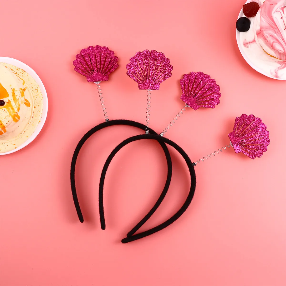 3Pcs Stylish Shell Headbands Premium Material Soft Lightweight Fun Happy Atmosphere Cosplay Festival Birthday Party Hair Hoops view 4