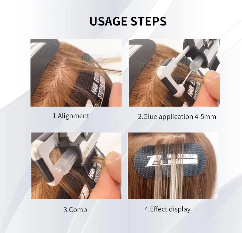 Simpler No-trace Hair Extension New Tech Comb Machine Tool Vendors Human Hair Extension Comb Machine Human Hair Extension Kit