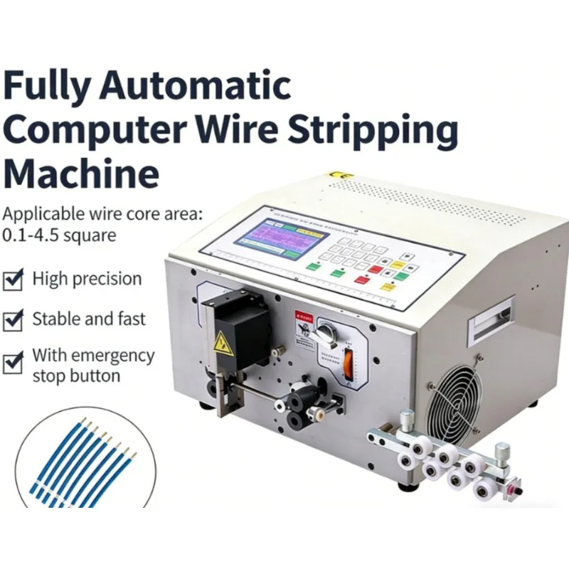 Stable Intelligent Touch Screen Cable Stripping Machine Multifunctional Automatic Cable Cutting and Wire Stripping Machine