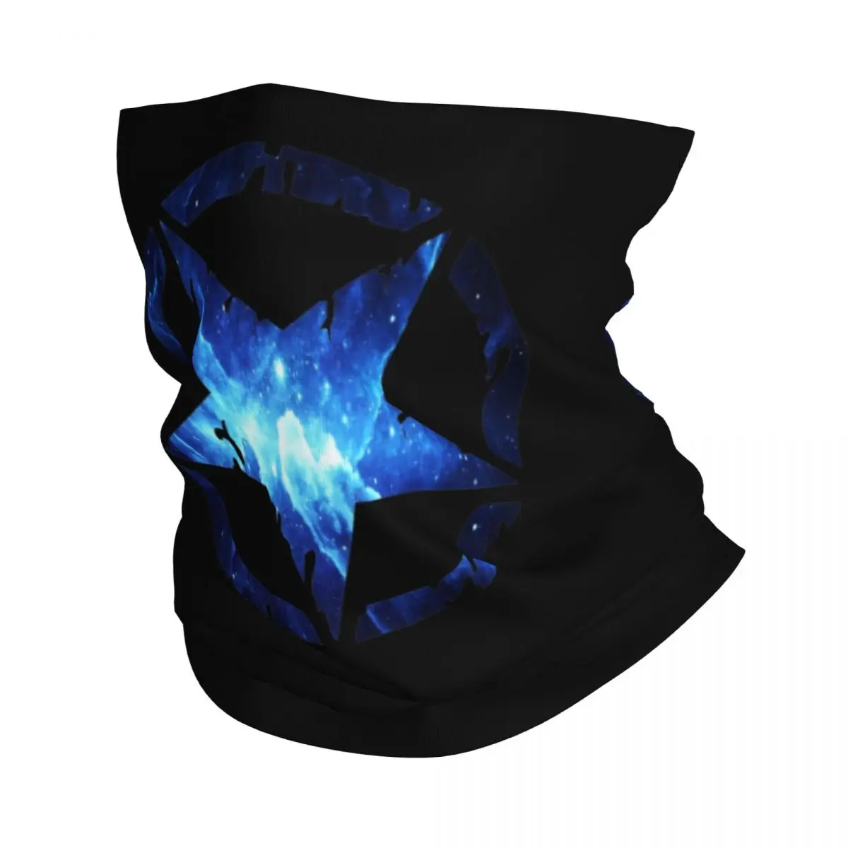 Blue Night Pentagram Design Artwork 2021 Bandana Neck Cover Printed Magic Scarf Warm Headband Outdoor Sports For Men Adult