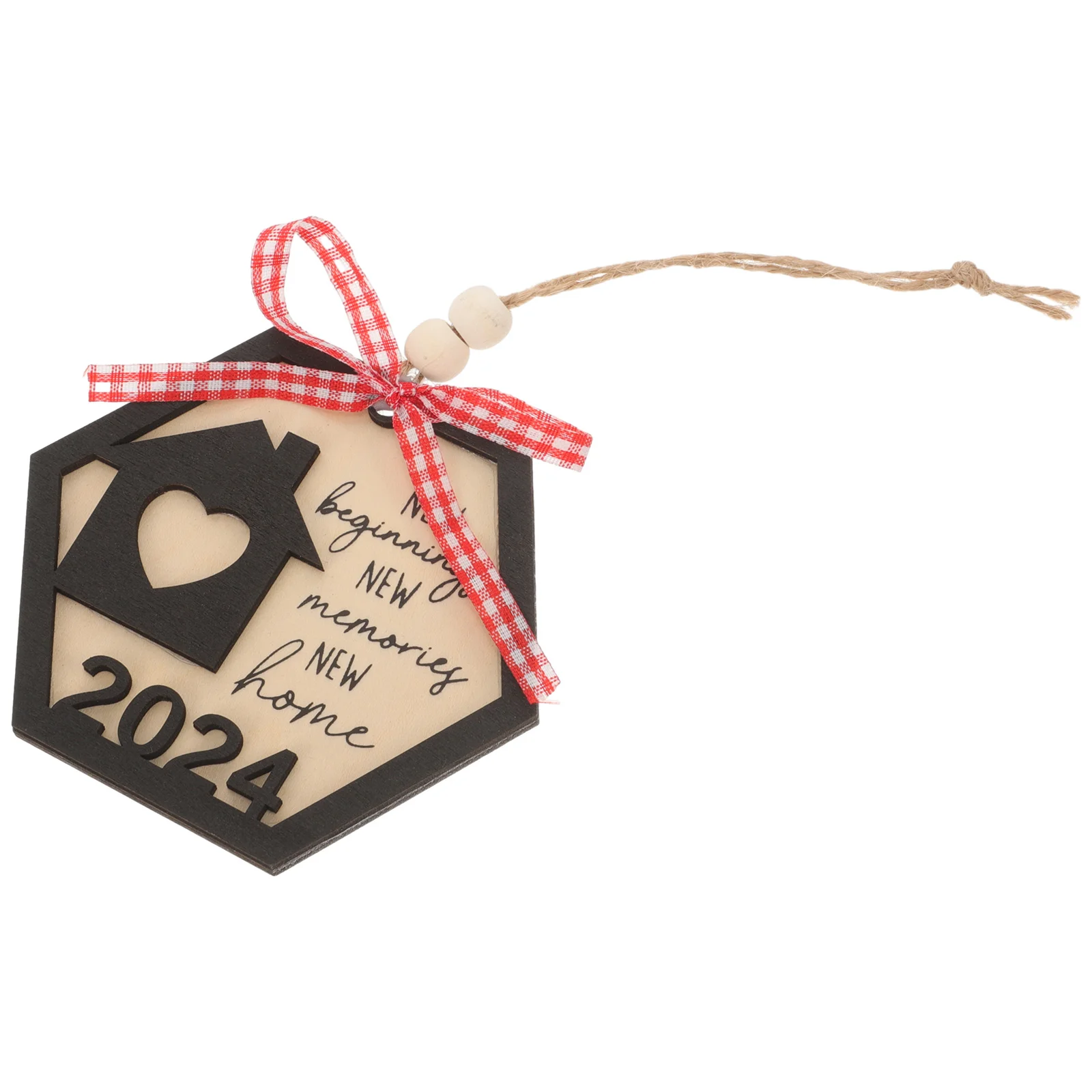 

New Home Wooden Ornament 2024 Carved Hanging Pendant Housewarming Gift Unique Home Decor 2024 Housewarming Gift