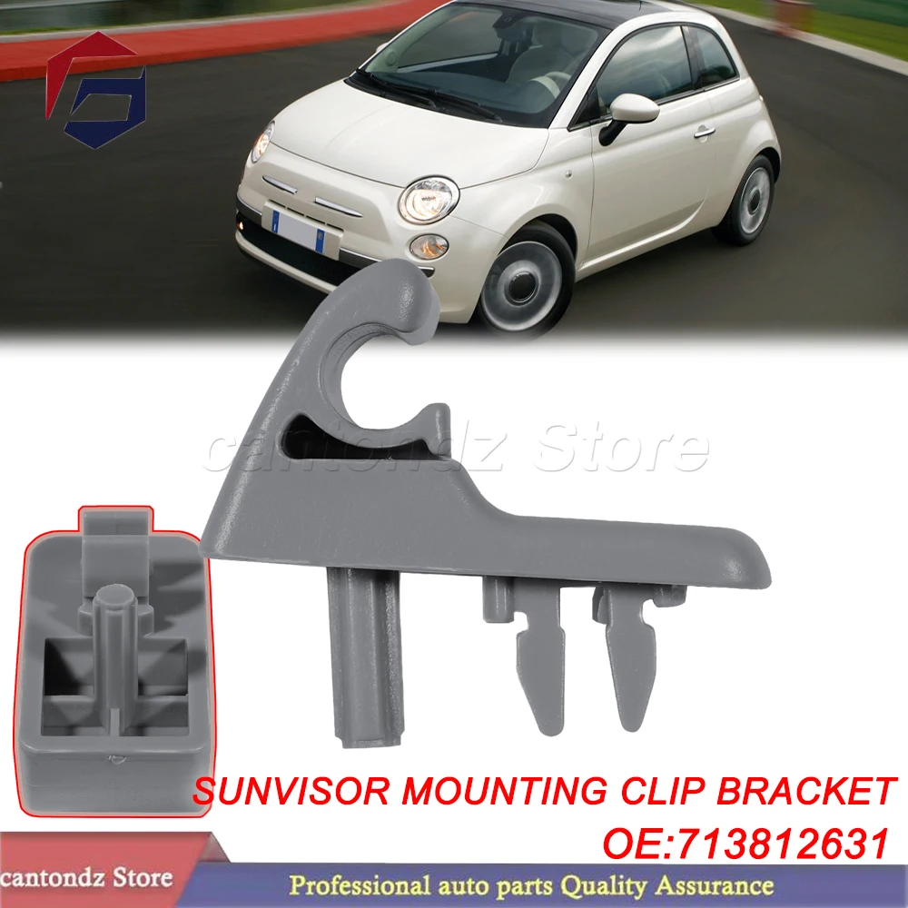 New SUNVISOR MOUNTING CLIP BRACKET GREY FIT FOR FIAT 500 BRAVO DOBLO FIORINO 713812631