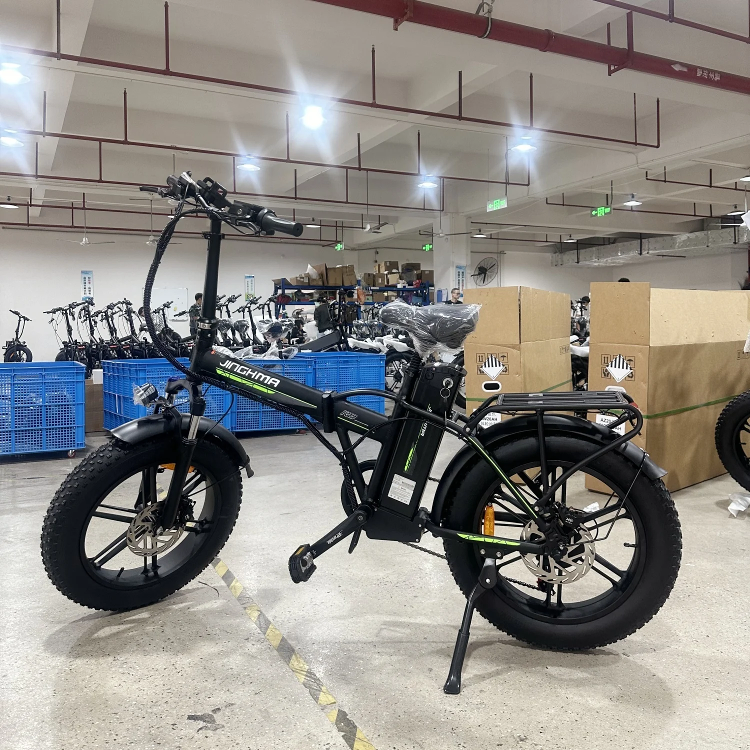 

Electric Folding Bike 7 Speed Rear Hub Motor Fast Shipping Italy Hot Sale Model JINGHMA R8 48V800W15Ah Aluminum Alloy Fat Bike