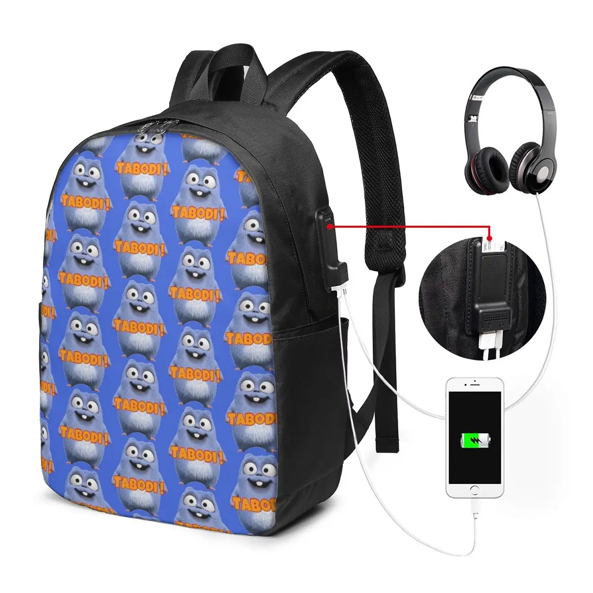

Grizzy And The Lemmings Backpack Travel Notebook Bag Computer College Student School Bag Laptop Shoulder Bags for Men Women