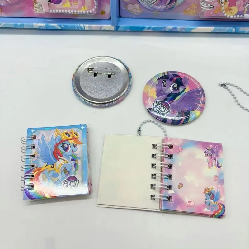 My Little Pony Themed Stationery Set, with Mini Colorful Notebooks, Coils, and Badges