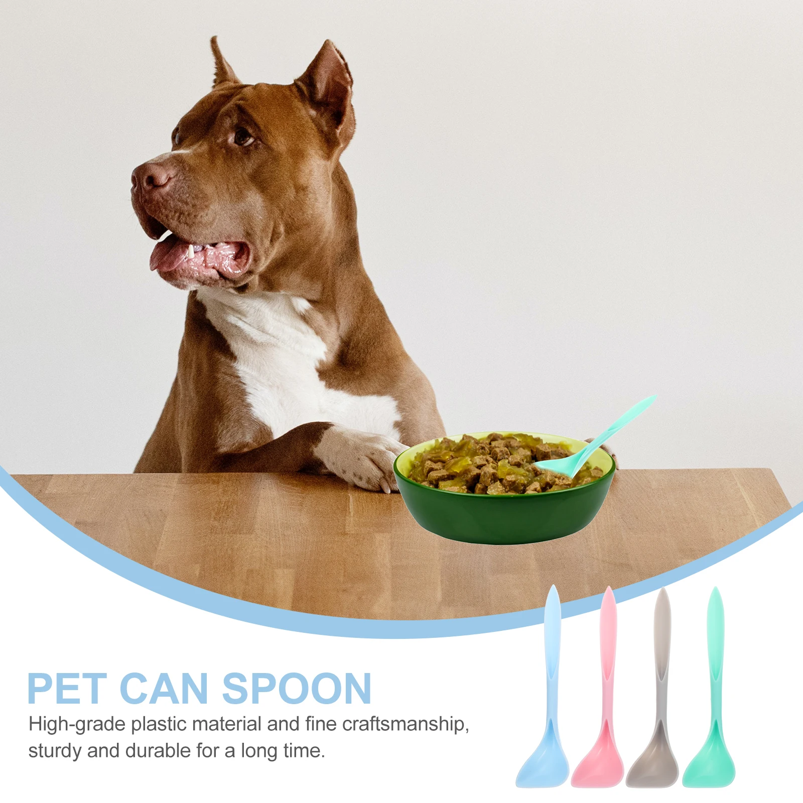 

4pcs Pet Food Cat Food Household Can Multi-Function Stirring Convenient Mixing Spoon For Cat Supplies Durable Long Handle Design