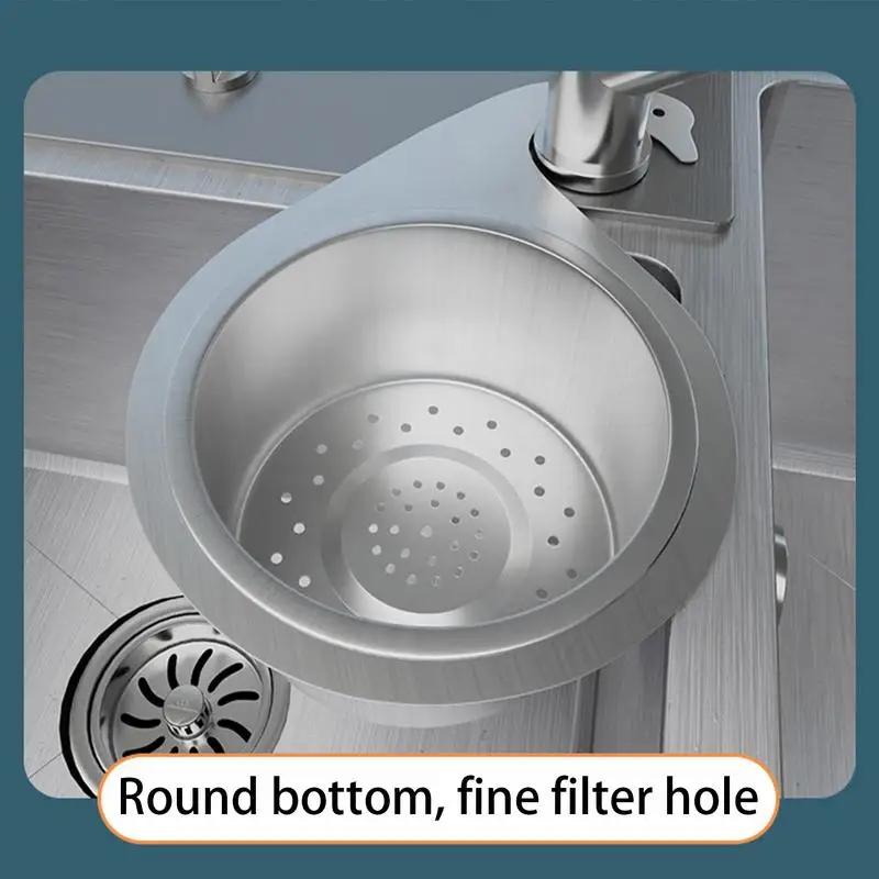 Multi-functional Drain Basket Stainless Steel Corner Sink Strainer Kitchen Sink Drain Basket for Kitchen Sink