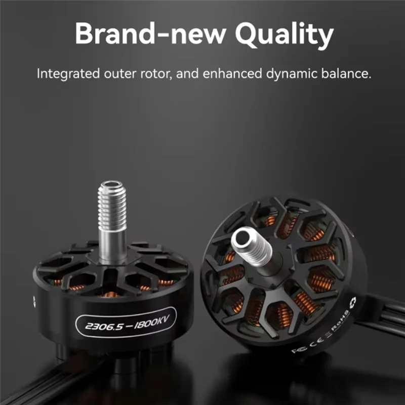 

B24C-Бесщеточный двигатель 2306,5 1800KV, 1 шт., поддержка 6S Lipo для RC FPV, 5-дюймовый дрон Master5 V2, гоночный квадрокоптер, фристайл