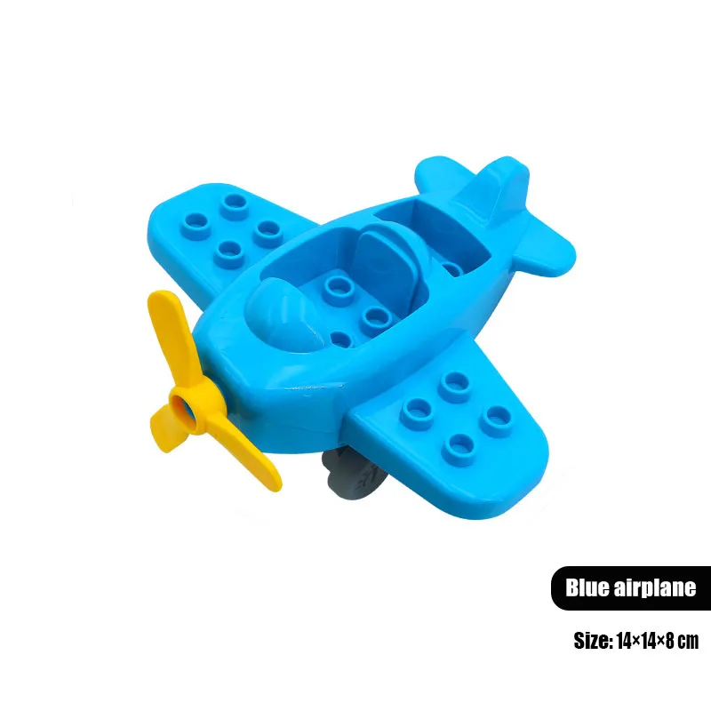Trailer Auto Motor Boot Grote bouwstenen Collocatie Voertuigaccessoire Kid DIY Speelgoed Compatibel met Duploed Set Gift