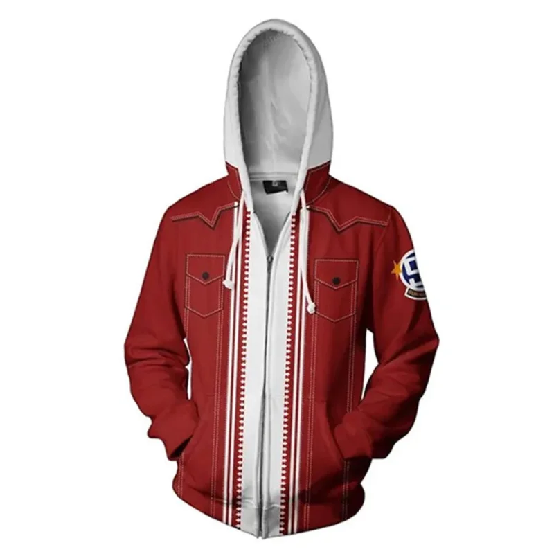 CyAnime Game Hoodie Sweatshirt 3D Printing Kyo Kusanagi Terry Bogard Cosplay Costume Women Men Couple Hooded Jacket Top Clothing