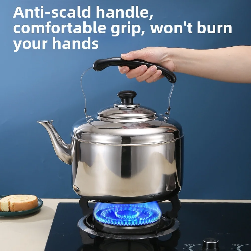 Thickened Stainless Steel Whistling For Kettle Compatible with Induction Gas and Electric Heating Elements for Daily Kitchen Use - view 6