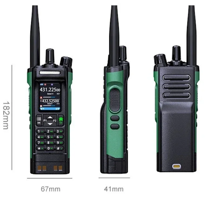 Walkie Talkie for Baofeng DM-32UV DMR 10W GPS APRS Wireless Frequency Copy Dual Mode Dual Time Slot UV-32 Radios Type-C Charger