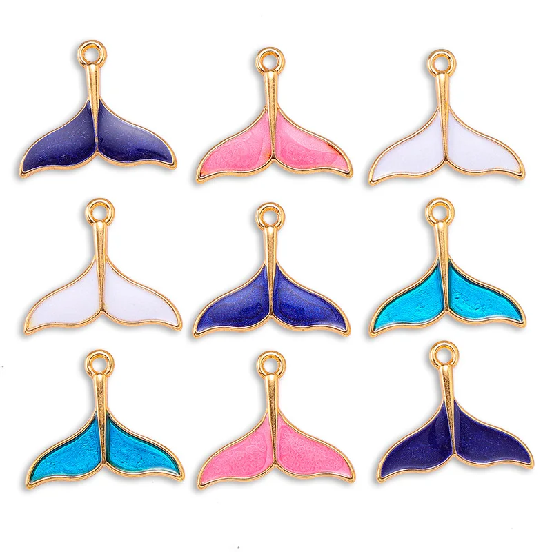 

20Pcs 20*17MM Blue Mermaid Tail DIY Pendants Necklaces Bracelet Charms Making Jewelry Accessories DIY Keychain Earrings Findings