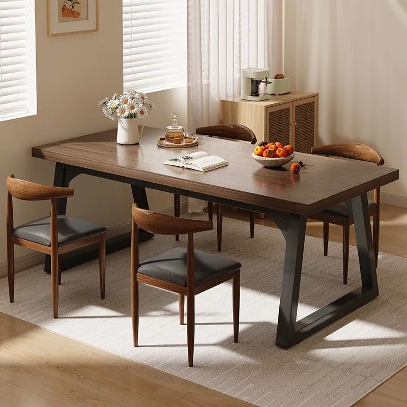 

Dining table household small apartment solid wood table simple rental house living room dining table