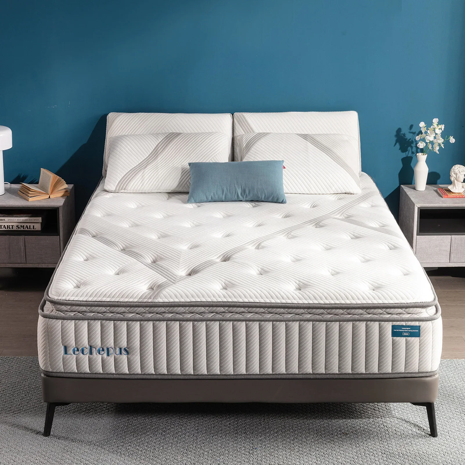 12 Inch Gel Memory Foam Hybrid Mattress with Pocket Springs - Twin XL Size, Medium Firm, CertiPUR-US Foam