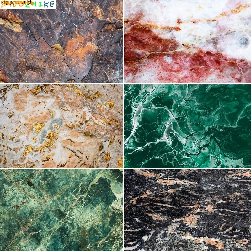 

Marble Textured Photography Backdrops Prop Natural Stone Rock Wall Dark Green Abstract Grunge Photo Studio Background GE-02