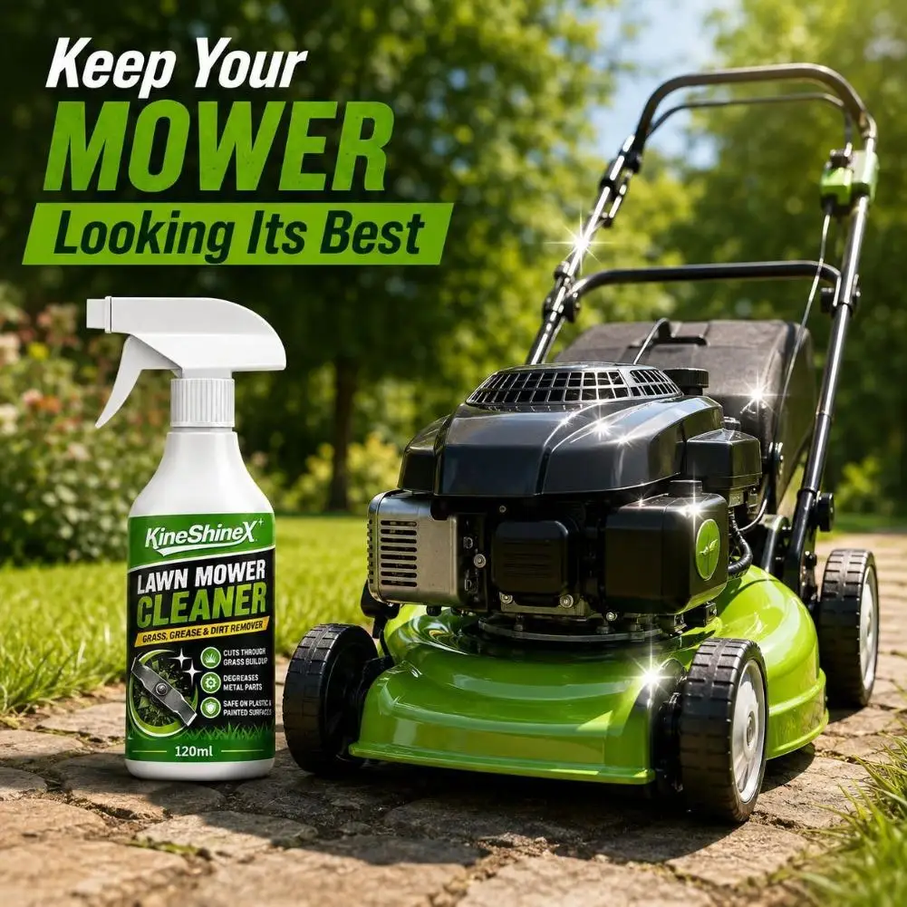 Lawn Mower Cleaner,Outdoor Garden Machine Stain Remover Spray For Grass Clippings Oil Stains Remove Prevent Sundry Items Buildup