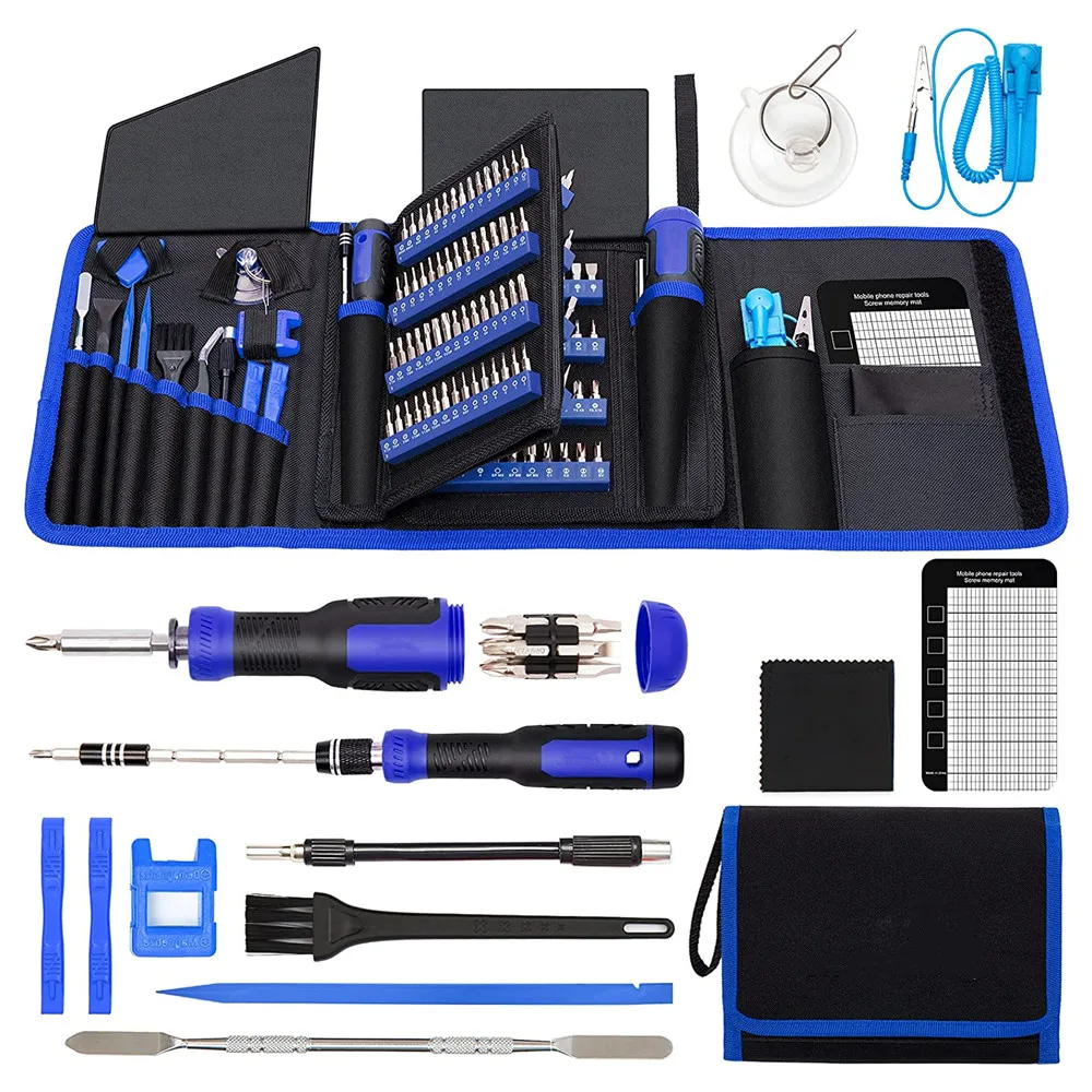 Precision Screwdriver Set 191-PCS Multi-Bit Screwdriver 1/4 Inch Nut Driver Home Improvement Tool Electronic Repair Kit