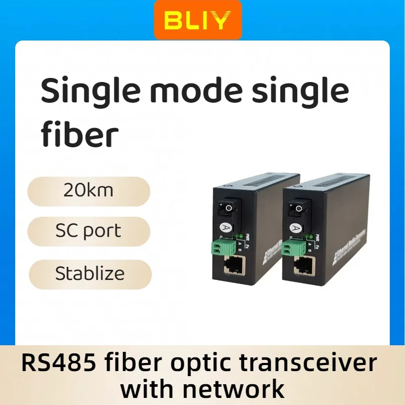 Two-way 485 data with 1-channel 2-channel 4-channel 100M network optical transceiver RS485 with network fiber optic transceiver