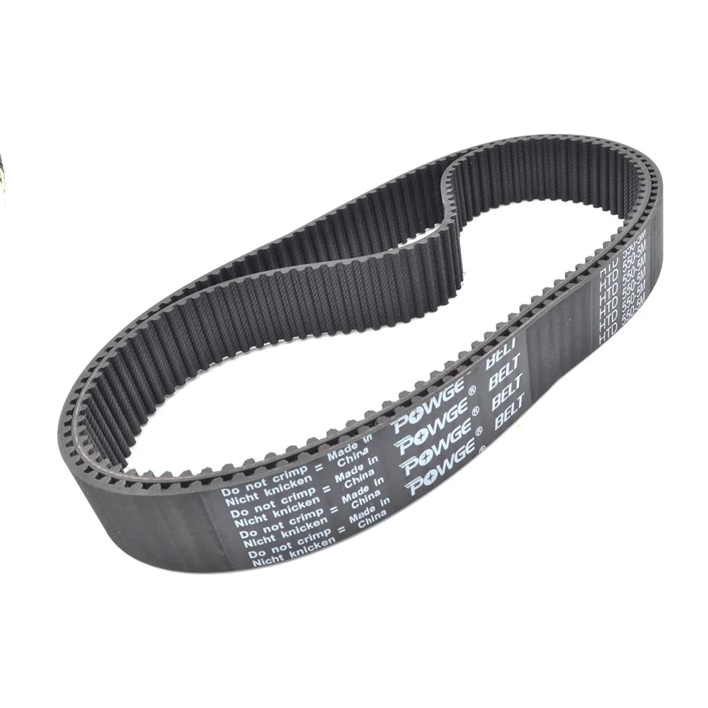 POWGE 540/545/550/555 5M Synchronous Belt Teeth=108/109/110/111 W=12/15/20mm HTD5M Closed-Loop Timing Belt Pulley 540-5M 550-5M