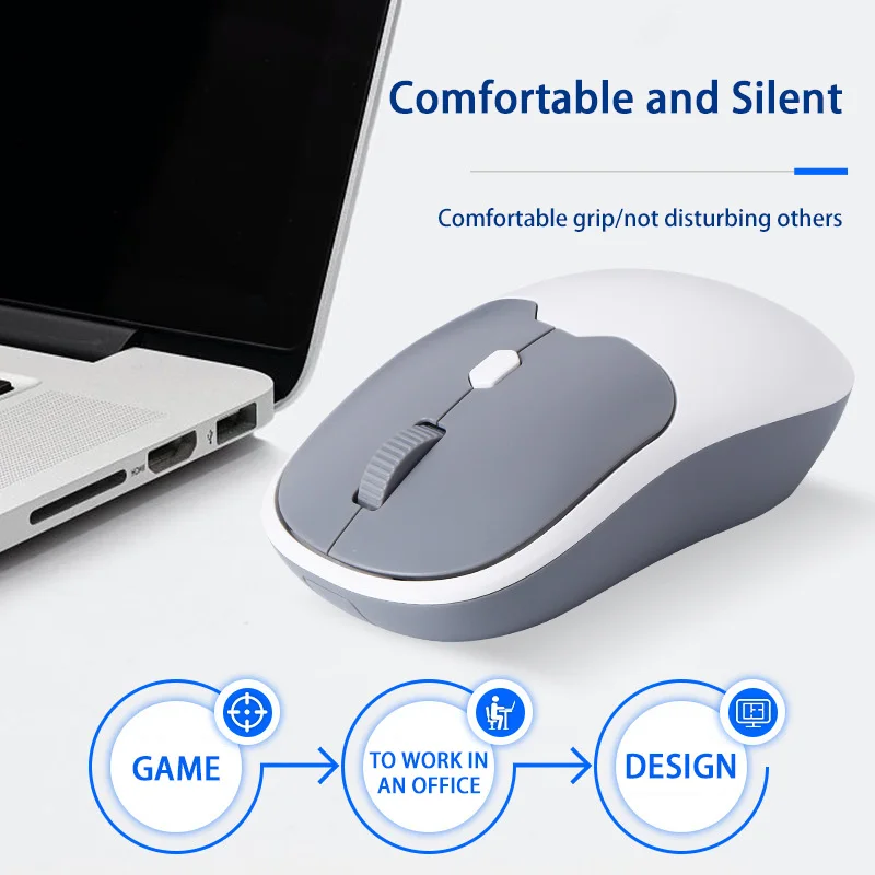 Xiaomi mouse sem fio portátil 2.4g silencioso ergonômico ratos para portátil ipad tablet notebook telefone móvel escritório gaming mouse