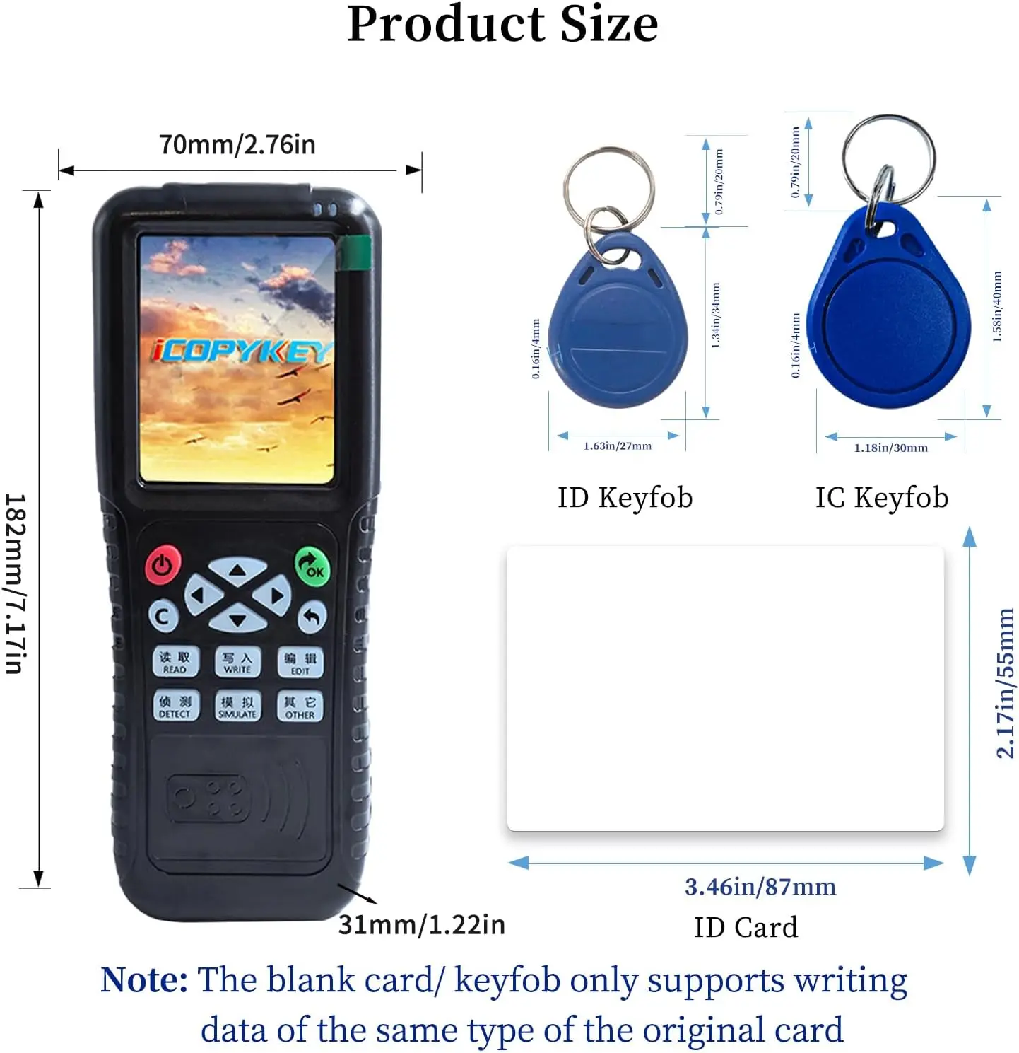 RFID Reader Writer X100 RFID Copier Multi-Frequency Smart Card Reader ID IC Elevator Card RFID Writer for Access Control System
