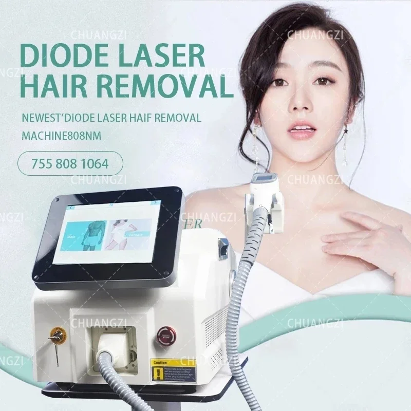 

2025 Professional Permanent 3-wavelength 755 808 1064 nm l-ase-r Body Hair Removal Machine 808 Diode For Home with Cooling head