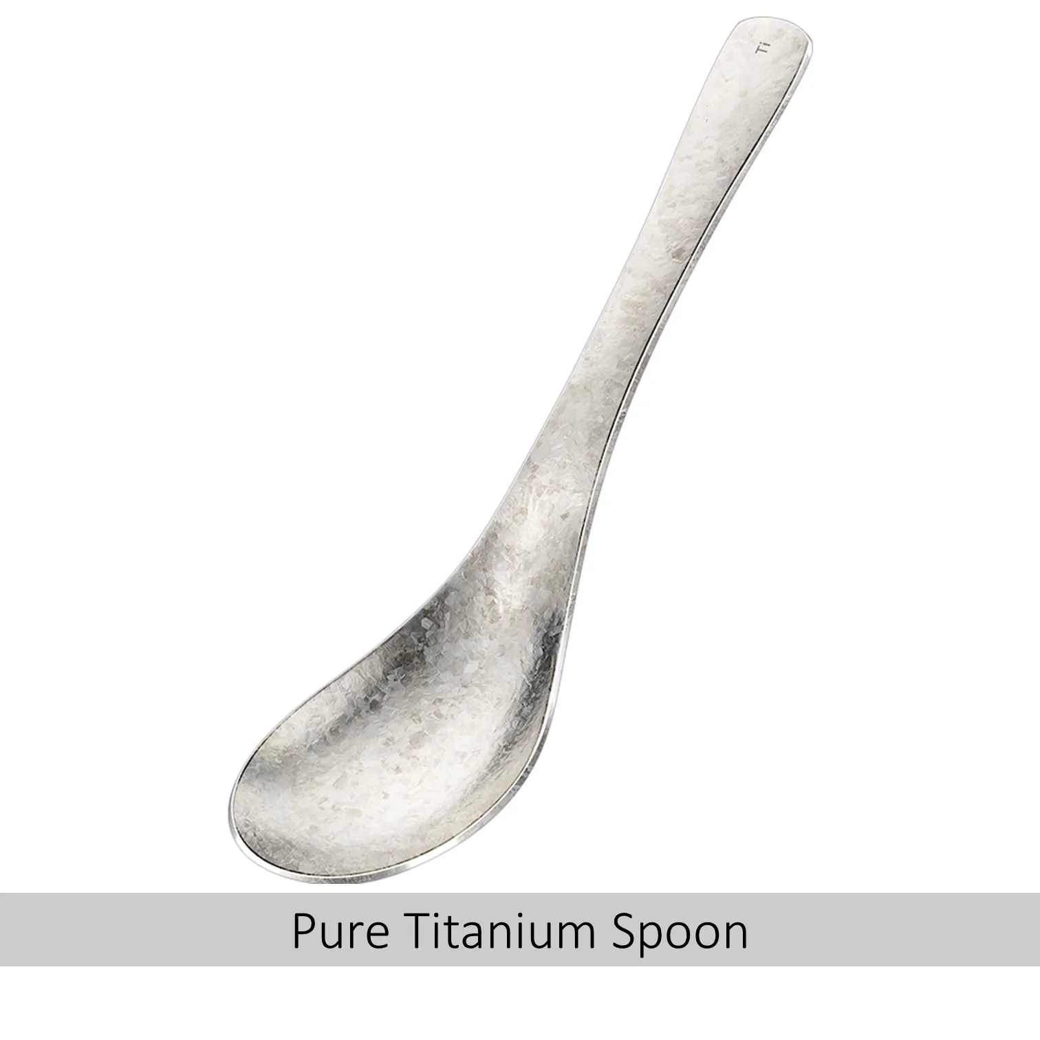 

LFGB Certificated 99.981% Pure Titanium Spoon Well Packaged Family Gift Ultra Weightless Anti-bacterial Soup Ladle Flatware