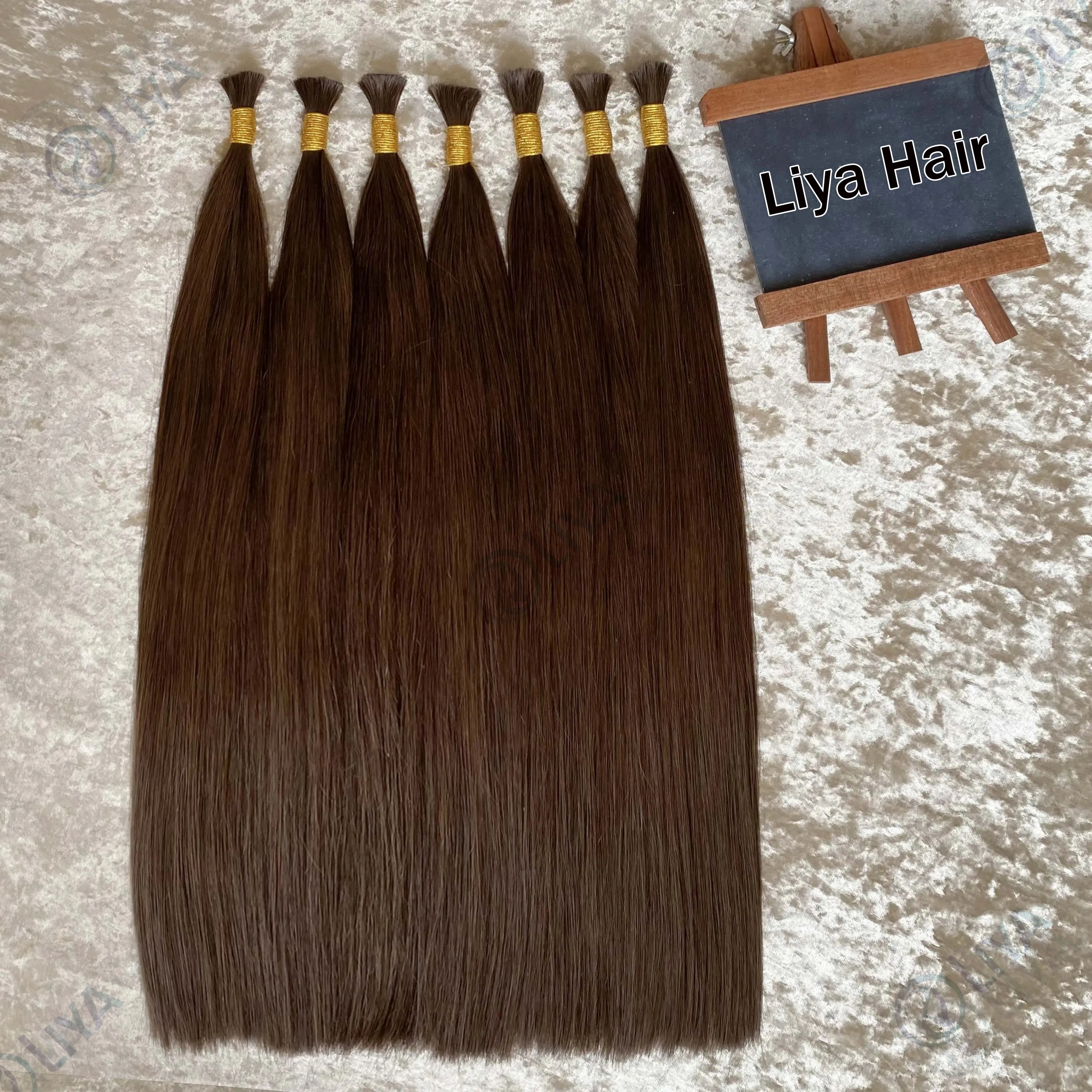 100% Human Hair Bulk For Braiding Bone #2 Straight Bulk Hair 16-26 Inch Dark Brown Hair Bundles No Weft Hair Bulk For Braiding