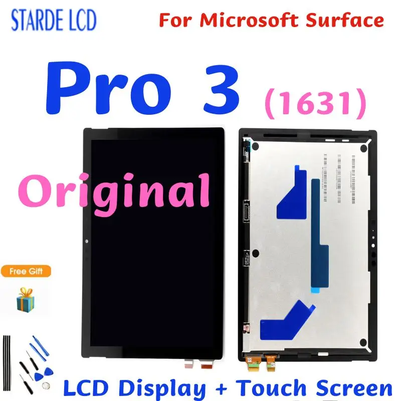 Original 12.1'' LCD for Microsoft Surface Pro 3 1631 LCD Display Touch Screen Replacement v1.1 v1.0 LTL120QL01 003 Pro3 LCD