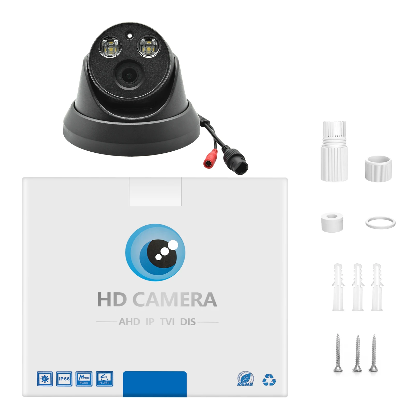 Imagem -06 - Hikvision-câmera de Cctv de Segurança Doméstica Preta Compatível com Colorvu Dome Poe ip Plug And Play ir 30m H.265 P2p 5mp 8mp