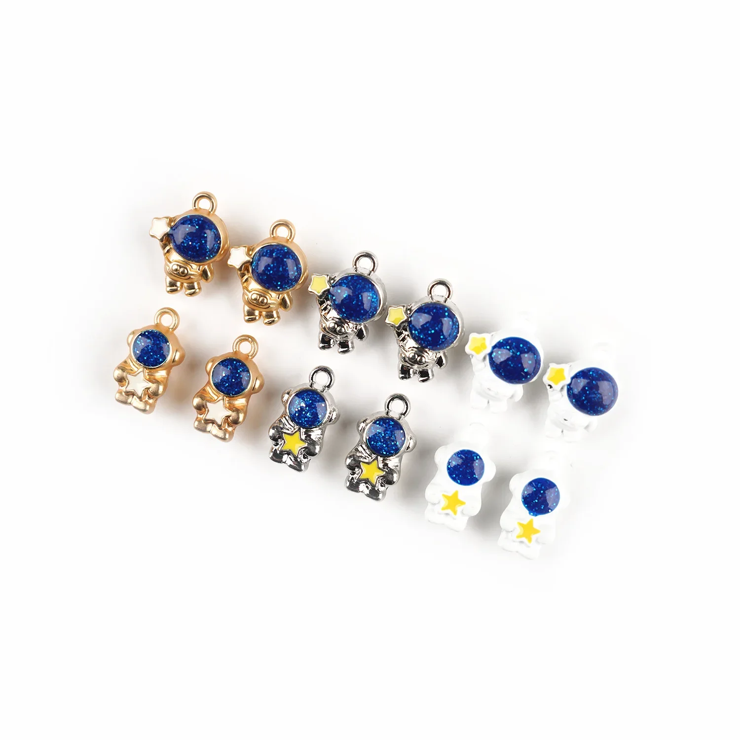 10pcs Stereo Astronaut Pendant Charms Handmade Necklace Bracelet Accessory DIY Handmaking Jewelry for Women Wholesale