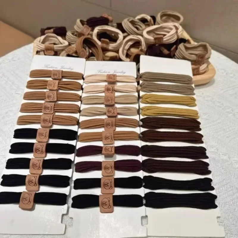 High Elasticity Seamless Hairbands Little Bear Head Rope Women Rubber Band Hair Tie Sturdy Hair Rope Ties Accessories