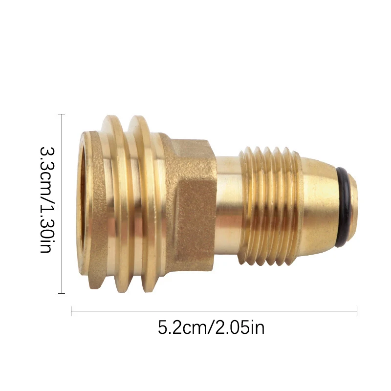 Outdoor Propane Inflation Connector Gas Stove Adapter POL To QCC1 5.2×3.3cm