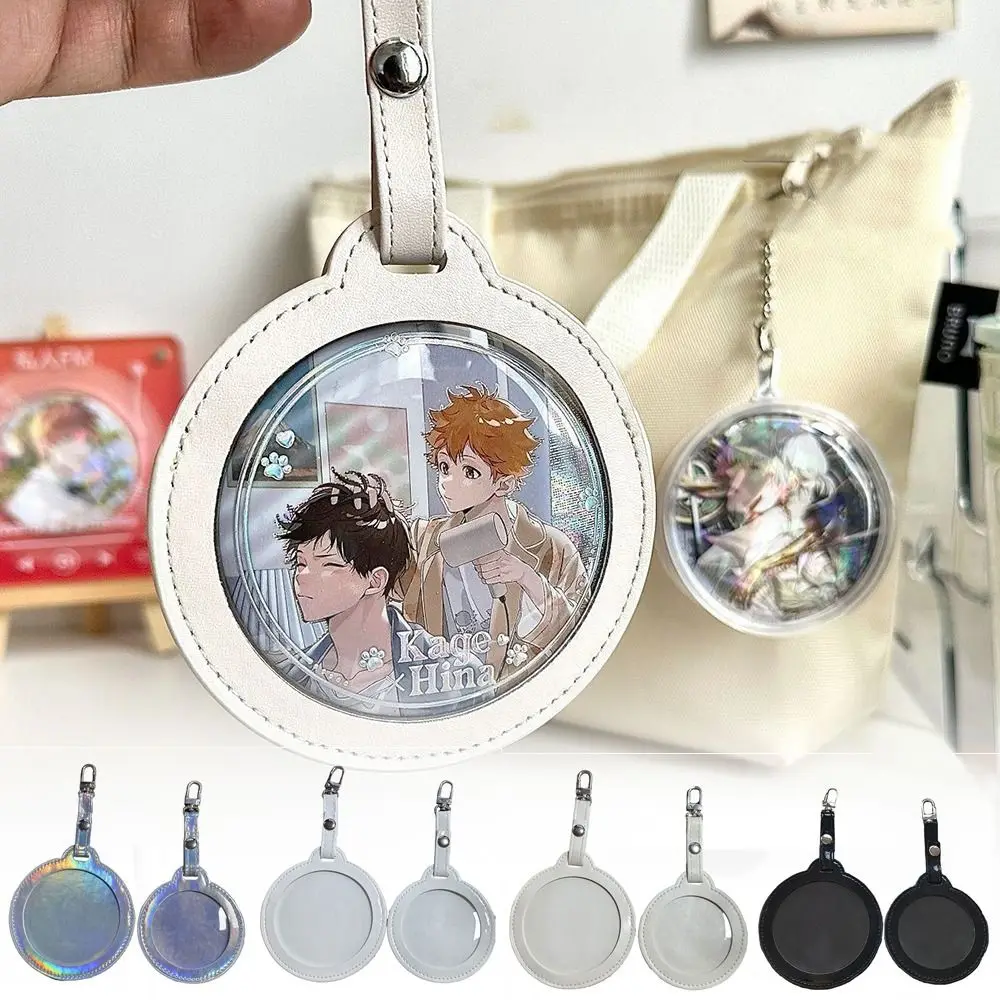 Gift Multi-Color Badge Bag Transparent Window 58/75mm Badge Display Bag Hanging Decoration Waterproof Badge Protector