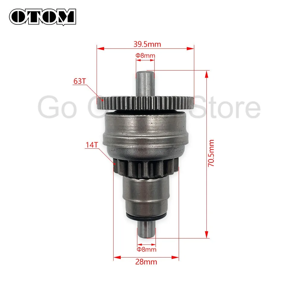 OTOM 2017-2024 Motorcycle Starter Drive Bendix 14T 63T Gear Start Motor For KTM HUSQVARNA SX XC TC 125 XCW EXC TE 150 Motocross