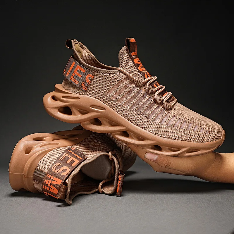 

Autumn2024New Sports Shoes Men's Breathable Twist Bottom Hollow-out Platform Large Size Casual Shoes