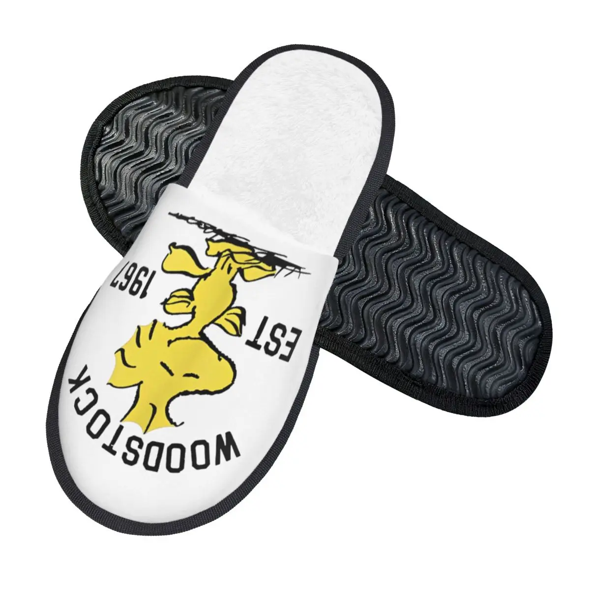 Snoopyes Cartoon Dog Bedroom Slippers with Memory Foam Slipper Gift for Women Men House Shoes with Anti-Skid Sole