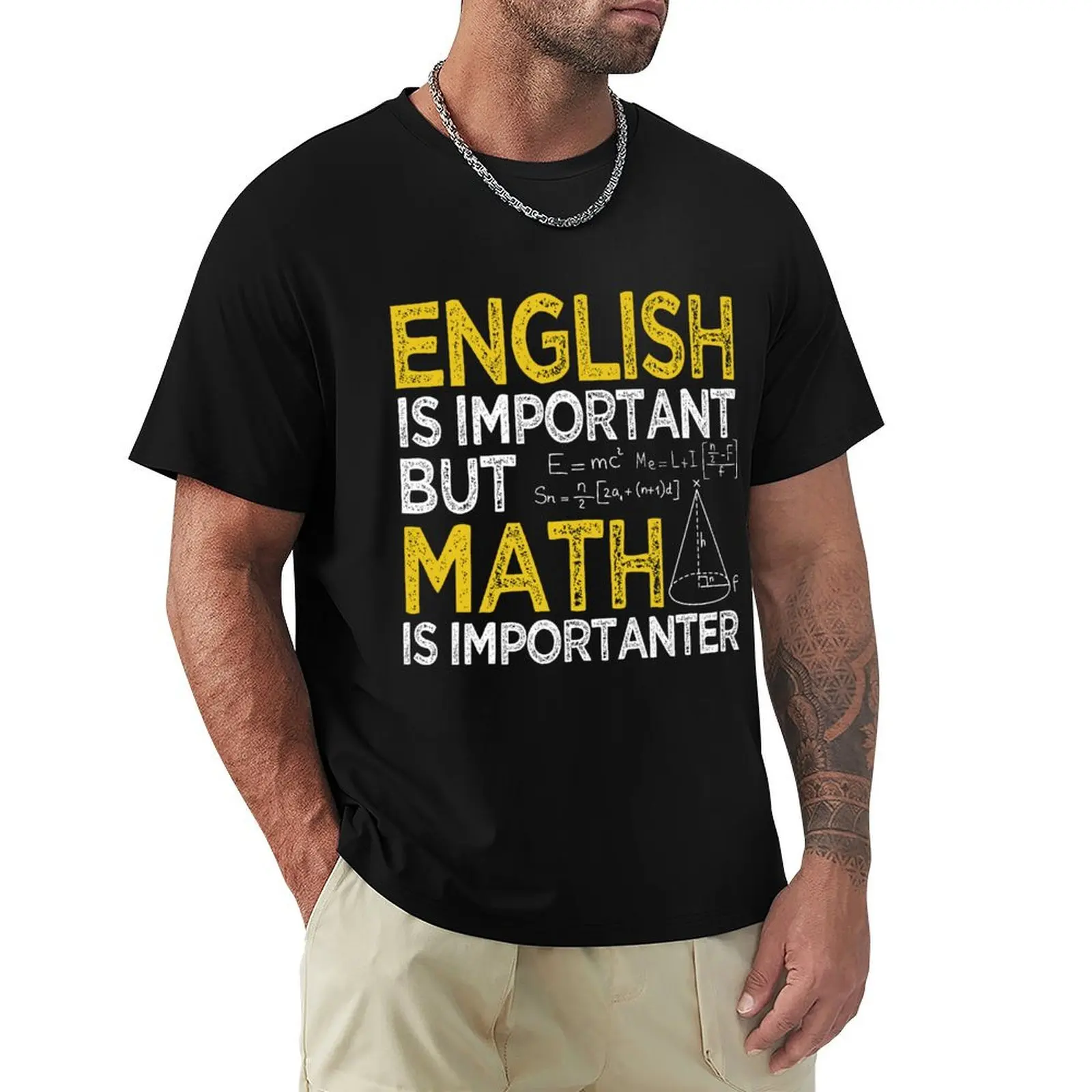 

Funny English Is Important But Math Is Importanter Apperal. Great Gift Idea for Students, Teacher, Men and Women T-Shirt