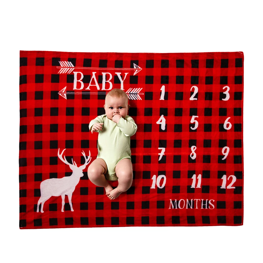 

1pc Christmas Blanket For Pattern Newborn Mat Photography Cloth Quick Dry Easy Clean Gift For Toddlers