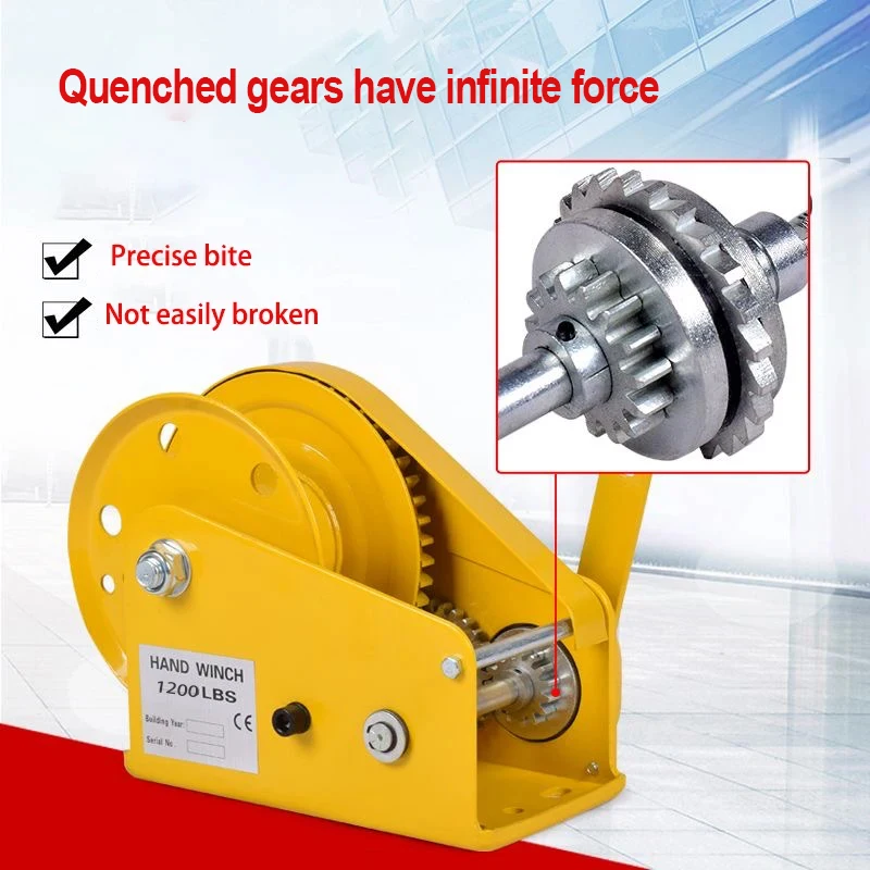 

1200 фунтов, 5 м 10 м, ручная лебедка, ручная тяговая лебедка, двунаправленная самоблокирующаяся маленькая портативная лебедка, кран