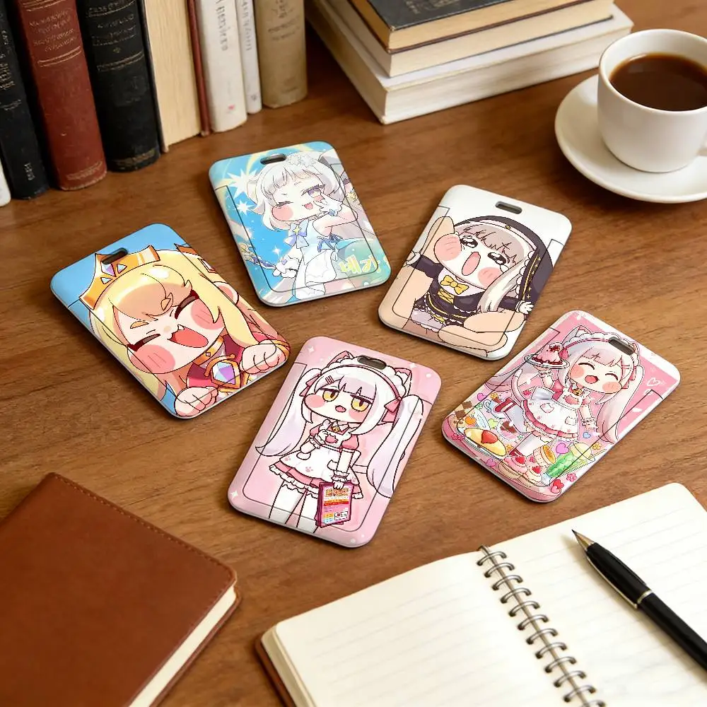 Trickcal Chibi Go G-Game Holder Lanyard Credential Holders Neck Straps Badge Holder Keychain For Door Card