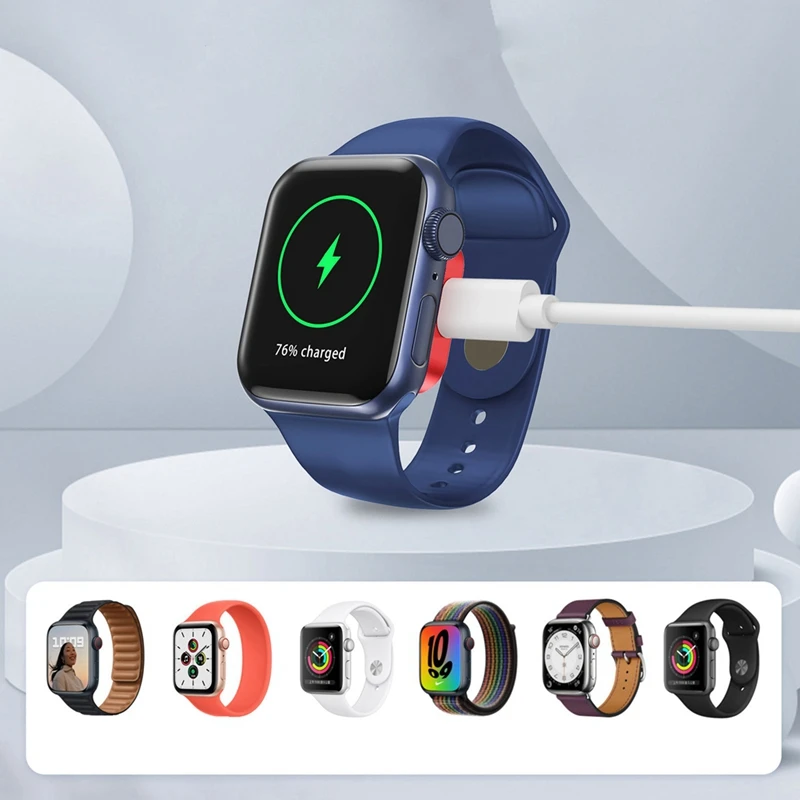 5V/1A Smart Watch Wireless Magnetic Charger Type-C And For Apple Interface Dual Port Mini Charger For Apple Watch