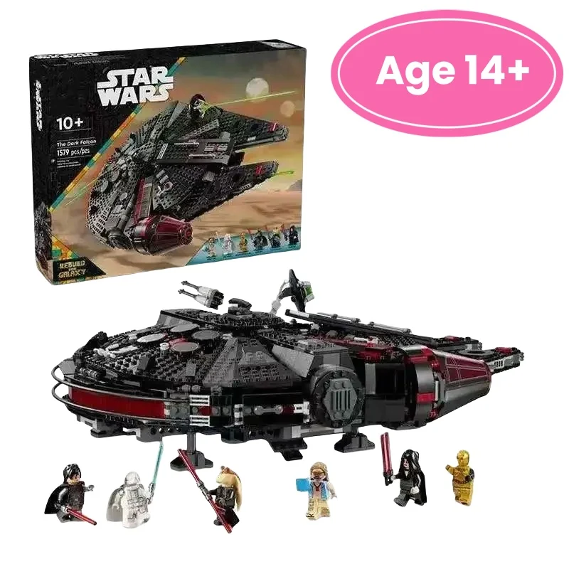 

В НАЛИЧИИ 1579 шт. Moc Star Battle The Dark Falcon Модель Строительные блоки Кирпичи 75389 Креативная сборка Развивающая игрушка Подарок ребенку