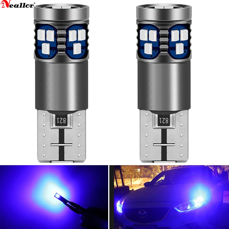 2pcs High Quality T10 W5W Super Bright Car Interior Reading Dome Light Marker Lamp 168 194 LED Auto Wedge Parking Bulb 12v Blue