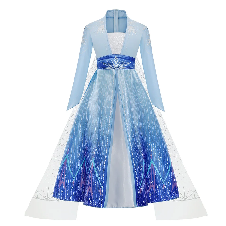 Elsa Snow Queen Dress Princess Girls Costume Carnival Party Halloween Kids Clothes Children Birthday Party Dress