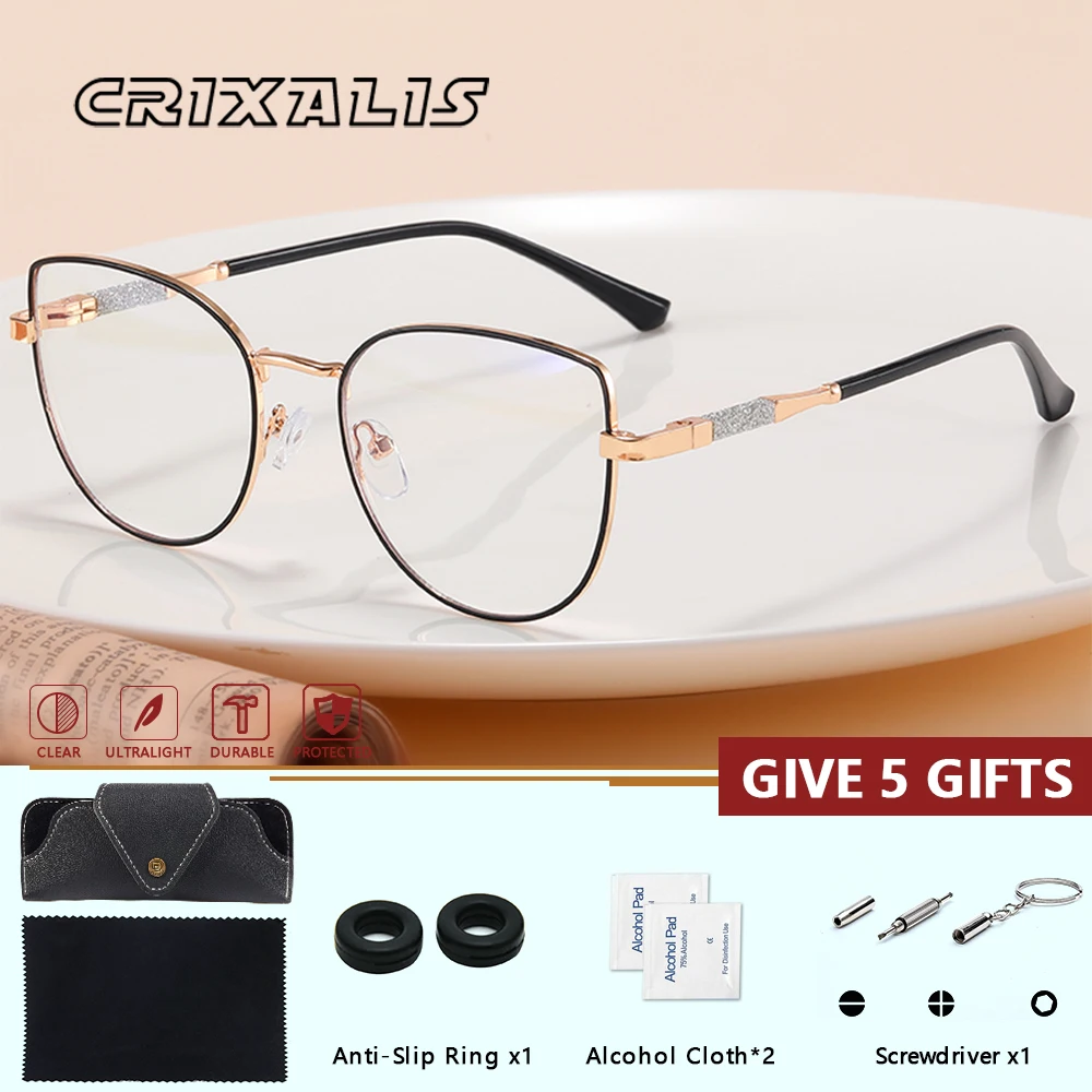 

CRIXALIS модные женские очки «кошачий глаз» по рецепту антибликовые фотохромные очки для близорукости анти-синий свет очки для чтения