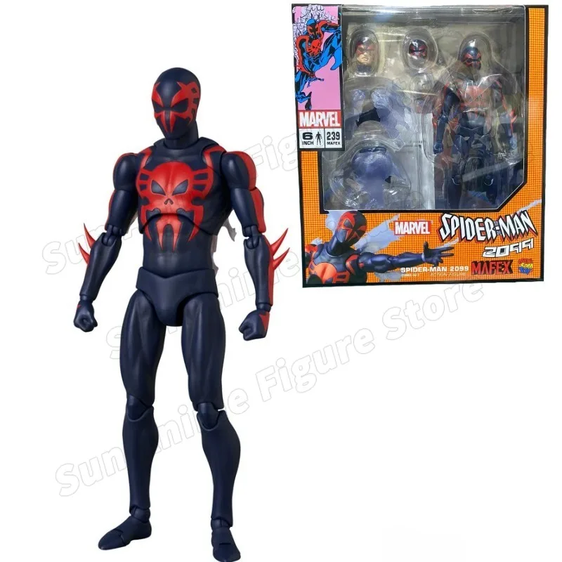 ในสต็อกของเล่น Medicom ของแท้ MAFEX No.239 MAFEX SPIDER-MAN 2099(COMIC Ver.) ของขวัญของเล่นคอลเลกชันย้อนยุค